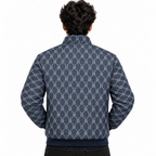 Horseshoe Monogram Jacquard Zip-Up Jacket