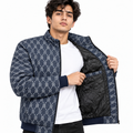 Horseshoe Monogram Jacquard Zip-Up Jacket