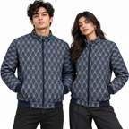 Horseshoe Monogram Jacquard Zip-Up Jacket