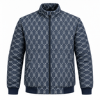 Horseshoe Monogram Jacquard Zip-Up Jacket