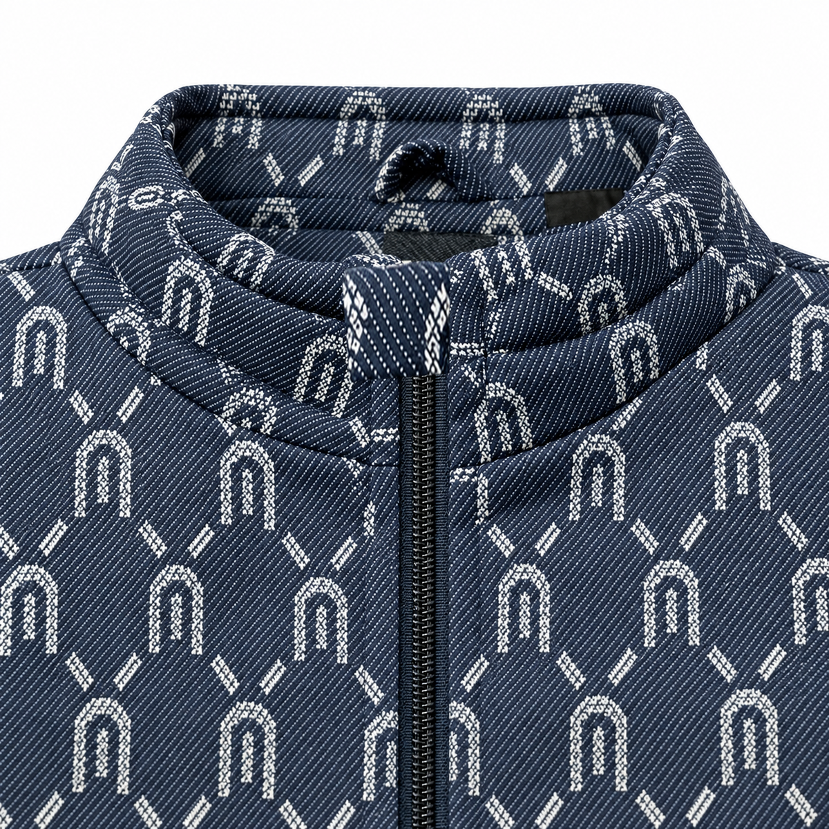 Horseshoe Monogram Jacquard Zip-Up Jacket