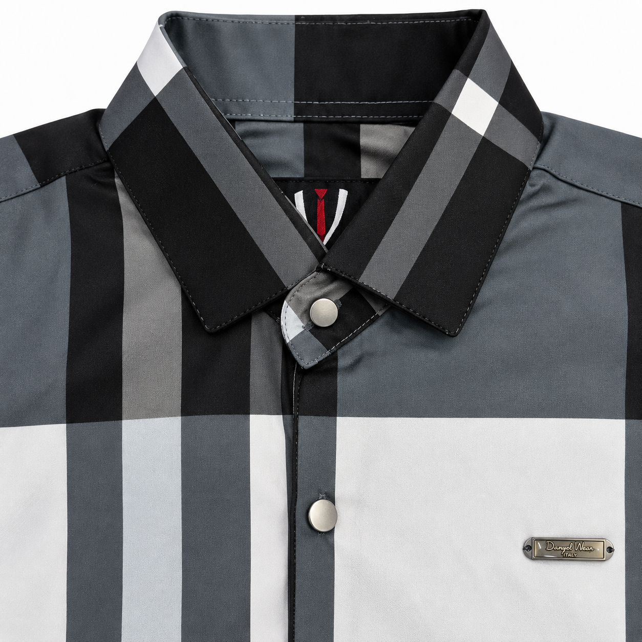 Unisex Oversized Tartan Check Full-Sleeve Shirt – Charcoal Grey