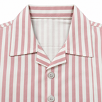 Unisex Pink & White Vertical Stripe Utility Shirt