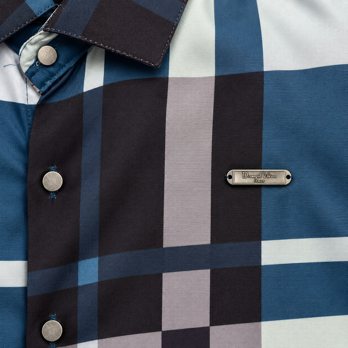 Unisex Tartan Check Full-Sleeve Shirt – Blue & Black