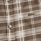 Urban Taupe Windowpane Brown Check Shirt | Slim Fit