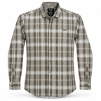 Urban Taupe Windowpane Green Check Shirt | Slim Fit