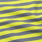 Volt Yellow & Graphite Stripe Full-Sleeve Tee | Relaxed Fit
