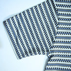 Black & Blue Striped Zip Polo Shirt | Knit Polo