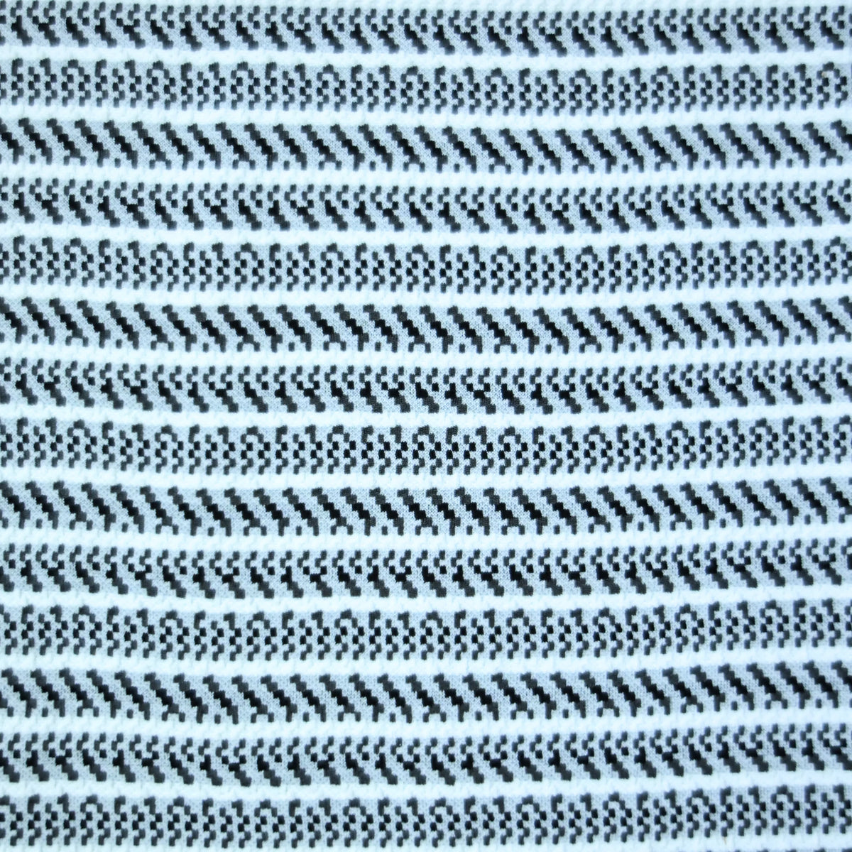 Black & Grey Striped Zip Polo Shirt | Knit Polo