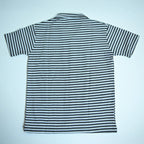 White & Black Geometric Textured Boxy Fit Shirt
