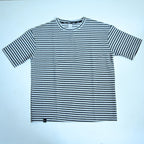 Black & White Textured Stripe Drop Shoulder T-Shirt
