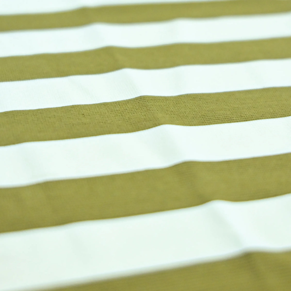 Olive & Cream Fine Stripe Drop Shoulder T-Shirt