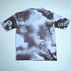 Dollar Print Oversized T-Shirt – Brown & White