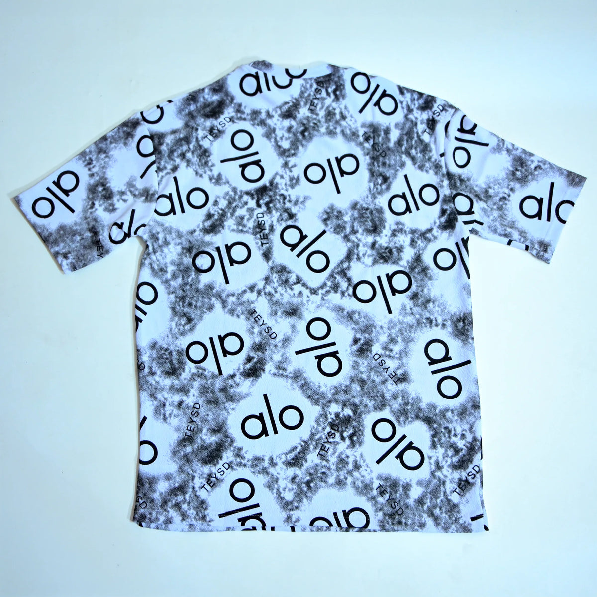 Abstract Logo Print Oversized T-Shirt - Charcoal Grey