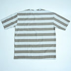 Oversized Striped T-Shirt - Crew Neck Tee - Brown