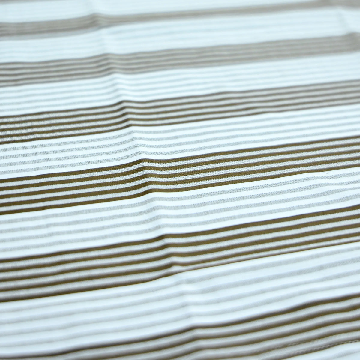 Oversized Striped T-Shirt - Crew Neck Tee - Brown
