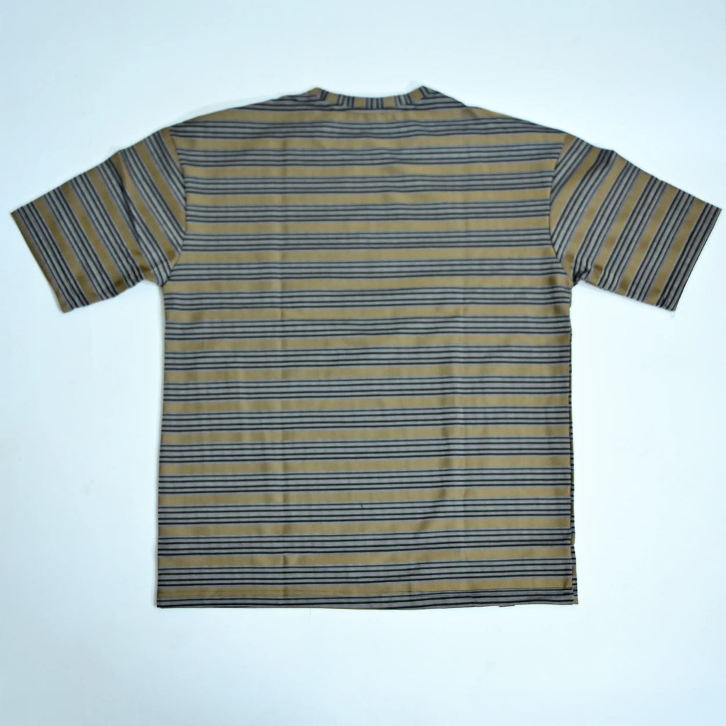 Camel Brown Striped Oversized T-Shirt