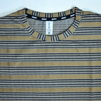 Camel Brown Striped Oversized T-Shirt