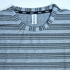 Grey & Black Striped Oversized T-Shirt