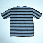 Grey & Black Wide Striped Oversized T-Shirt
