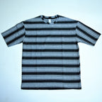 Grey & Black Wide Striped Oversized T-Shirt