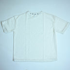 Summer Mesh Knit T-Shirt - White - Crochet Knit Oversized