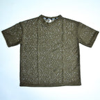 Summer Mesh Knit T-Shirt - Army Green - Crochet Knit