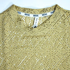Summer Mesh Knit T-Shirt - Mustard Gold - Crochet Knit