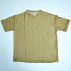 Summer Mesh Knit T-Shirt - Mustard Gold - Crochet Knit