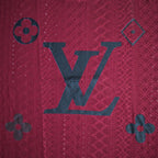 Embroidered Eyelet Drop Shoulder T-Shirt - Deep Maroon