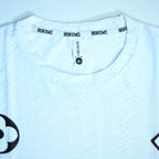 Embroidered Eyelet Drop Shoulder T-Shirt - White
