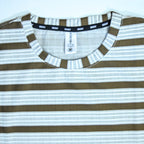 Brown & Grey Striped Oversized T-Shirt
