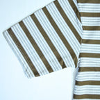 Brown & Grey Striped Oversized T-Shirt