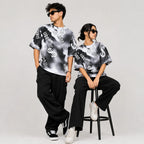 Dollar Print Oversized T-Shirt – Black & White