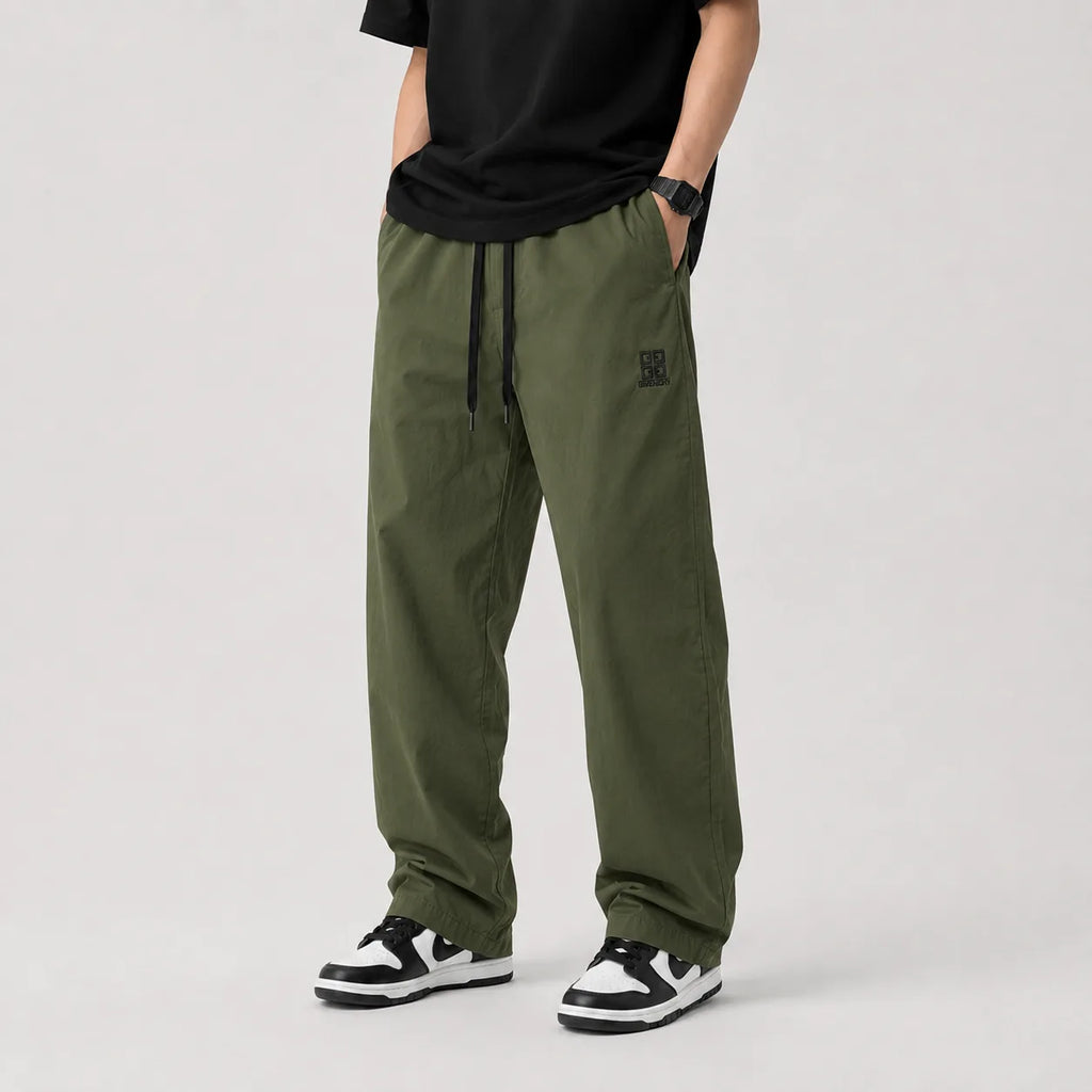 Men’s Baggy Trousers - Olive Green