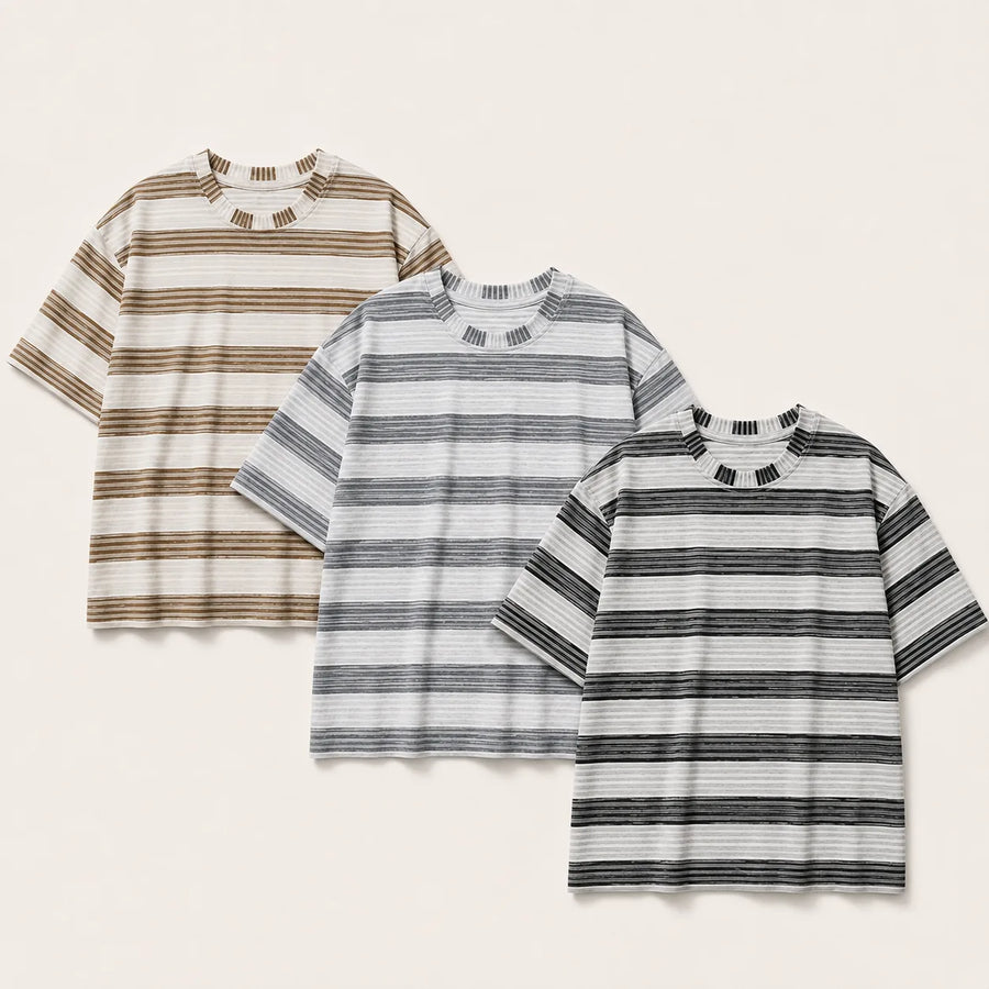 3-Pack Oversized Striped T-Shirts