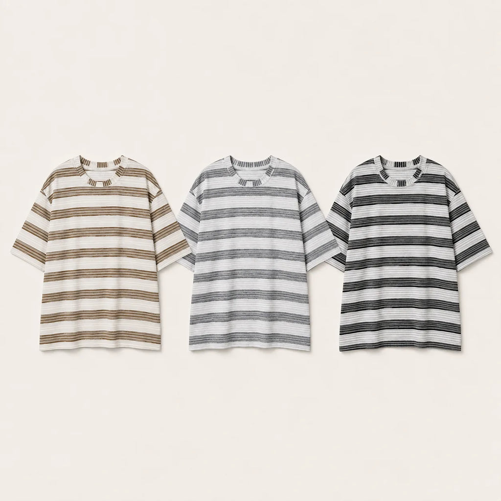 3-Pack Oversized Striped T-Shirts