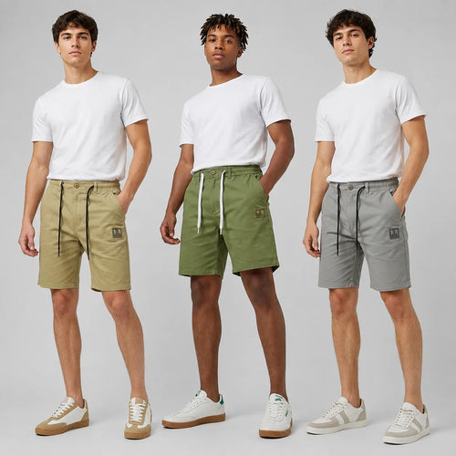 3-Pack Men’s Drawstring Shorts
