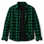 Men’s Black & Green Check Slim-Fit Shirt