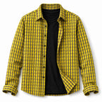 Men’s Yellow Multi-Check Slim-Fit Shirt