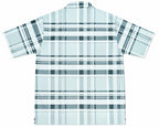 Men’s Green Stretch Check Half-Button Shirt