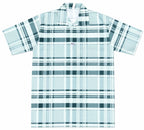 Men’s Green Stretch Check Half-Button Shirt