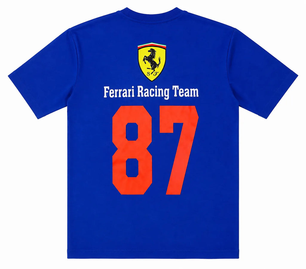 Blue Motorsport Graphic Drop-Shoulder T-Shirt