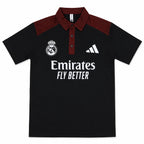 Madrid Legacy Contrast Polo Tee -  Black