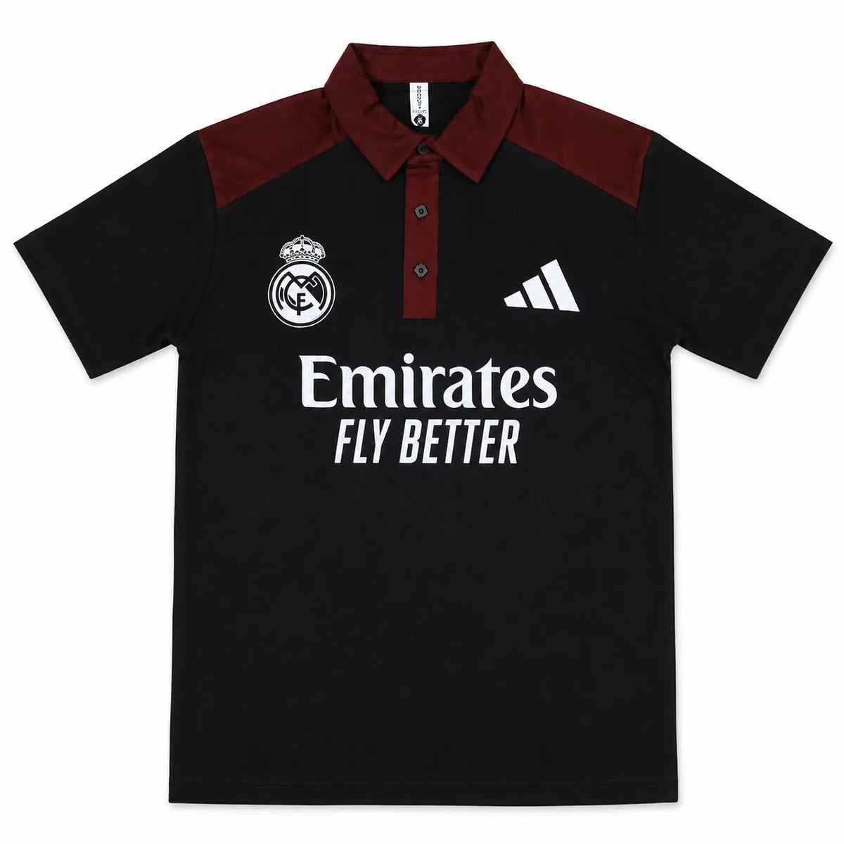 Madrid Legacy Contrast Polo Tee -  Black