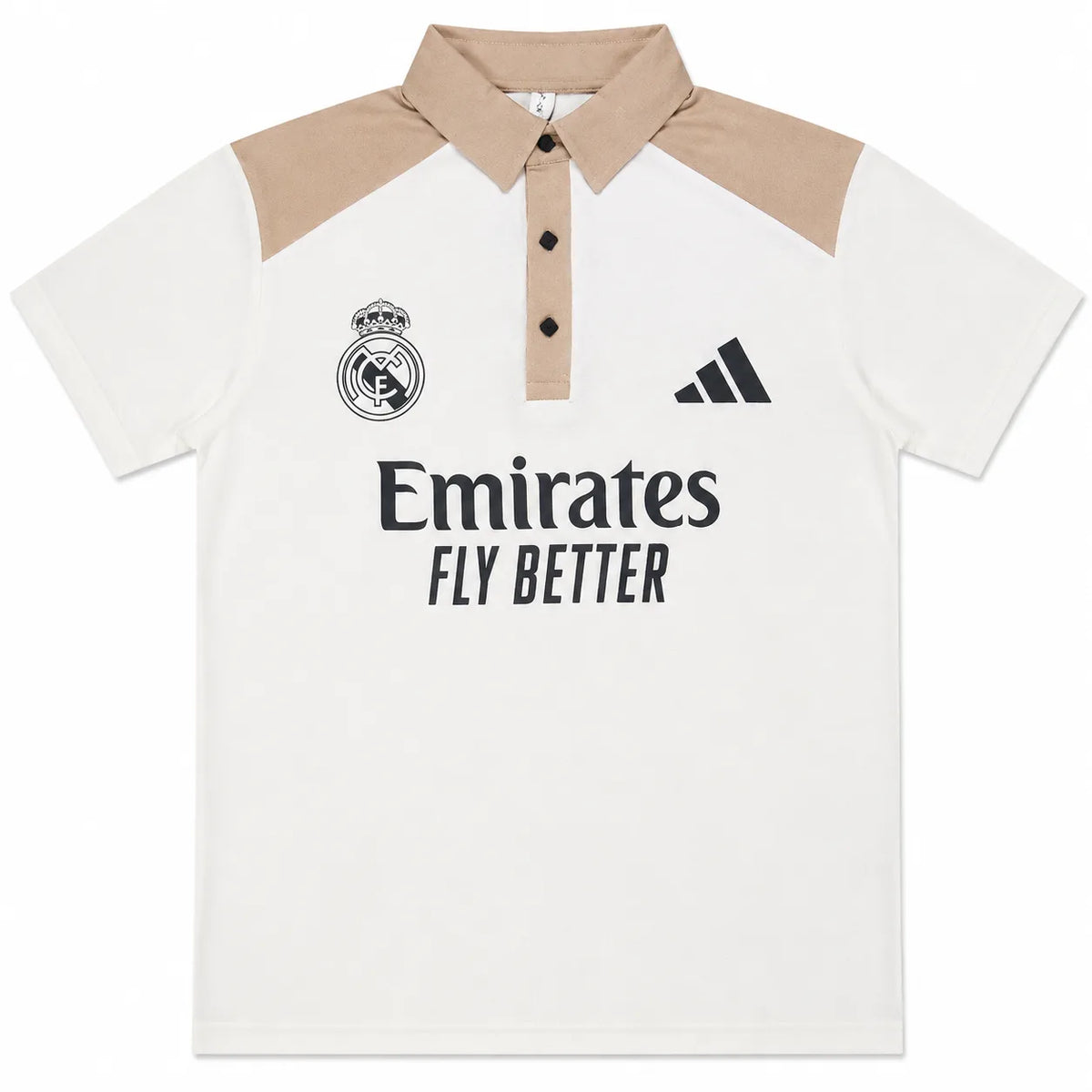 Madrid Legacy Contrast Polo Tee -  Cream