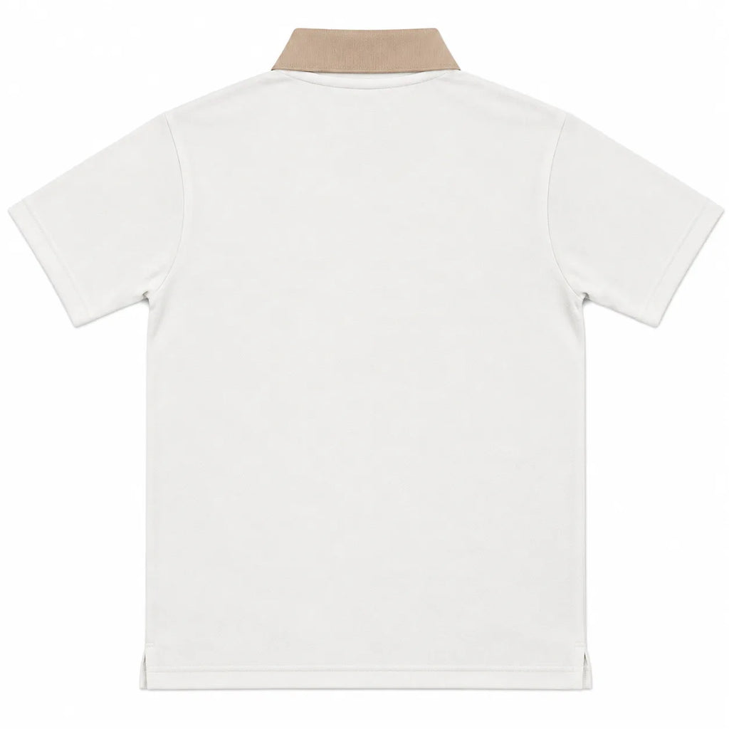 Madrid Legacy Contrast Polo Tee -  Cream