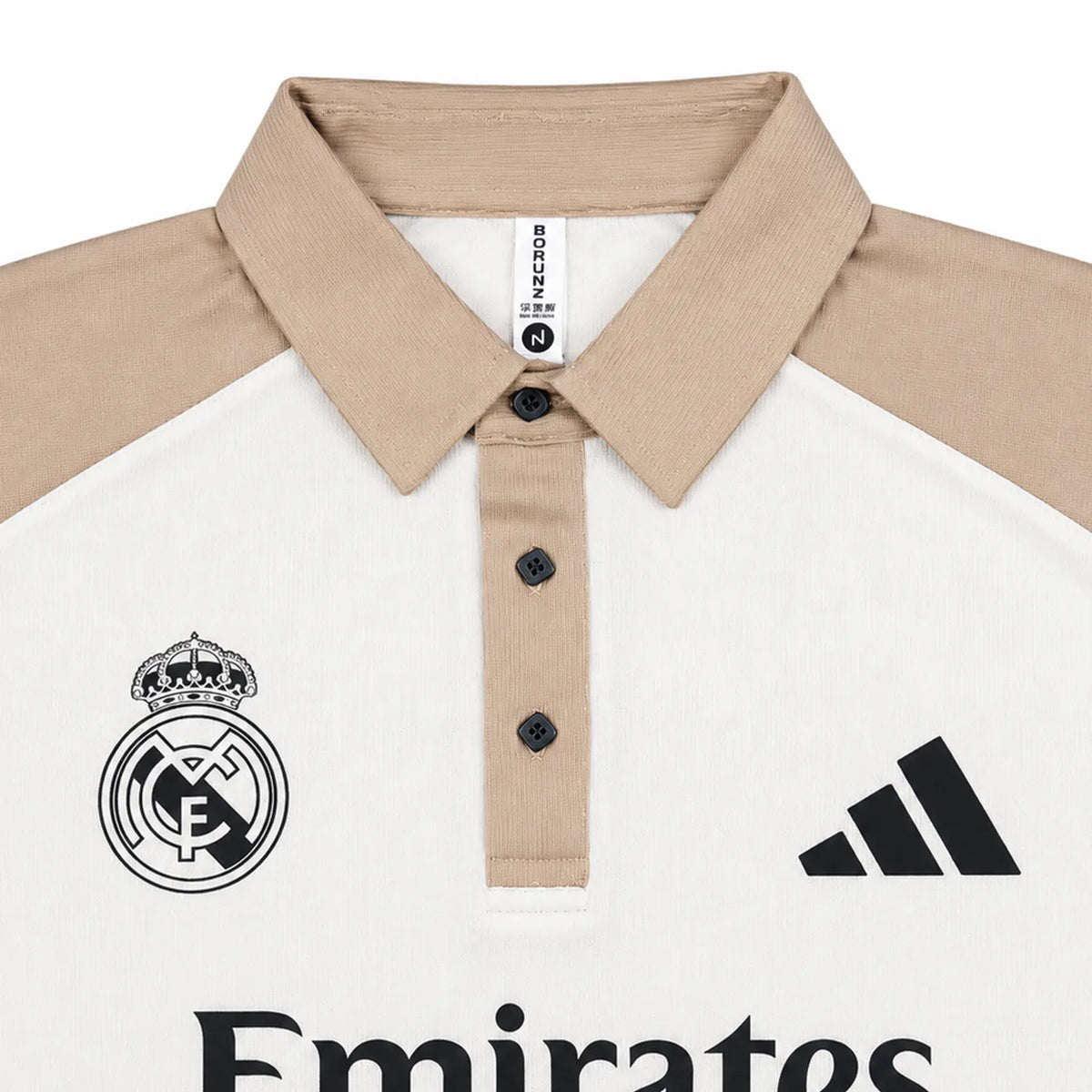 Madrid Legacy Contrast Polo Tee -  Cream