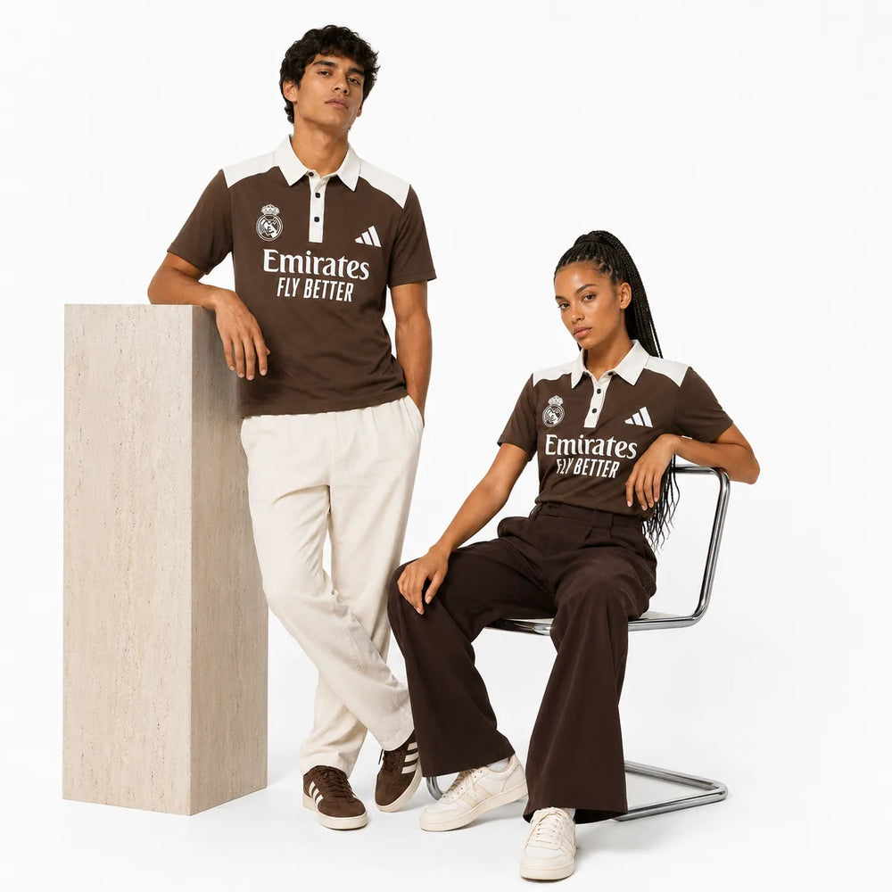 Madrid Legacy Contrast Polo Tee -  Brown