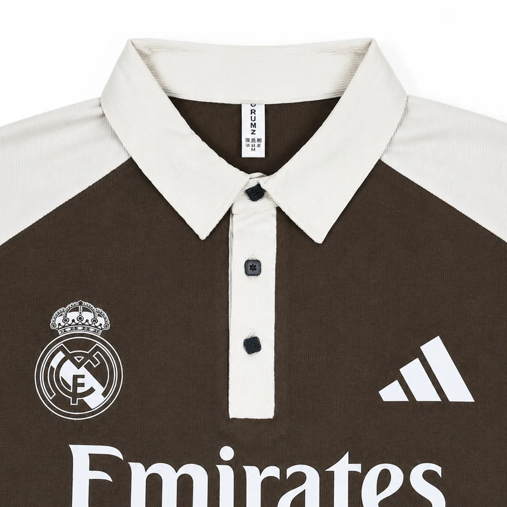 Madrid Legacy Contrast Polo Tee -  Brown